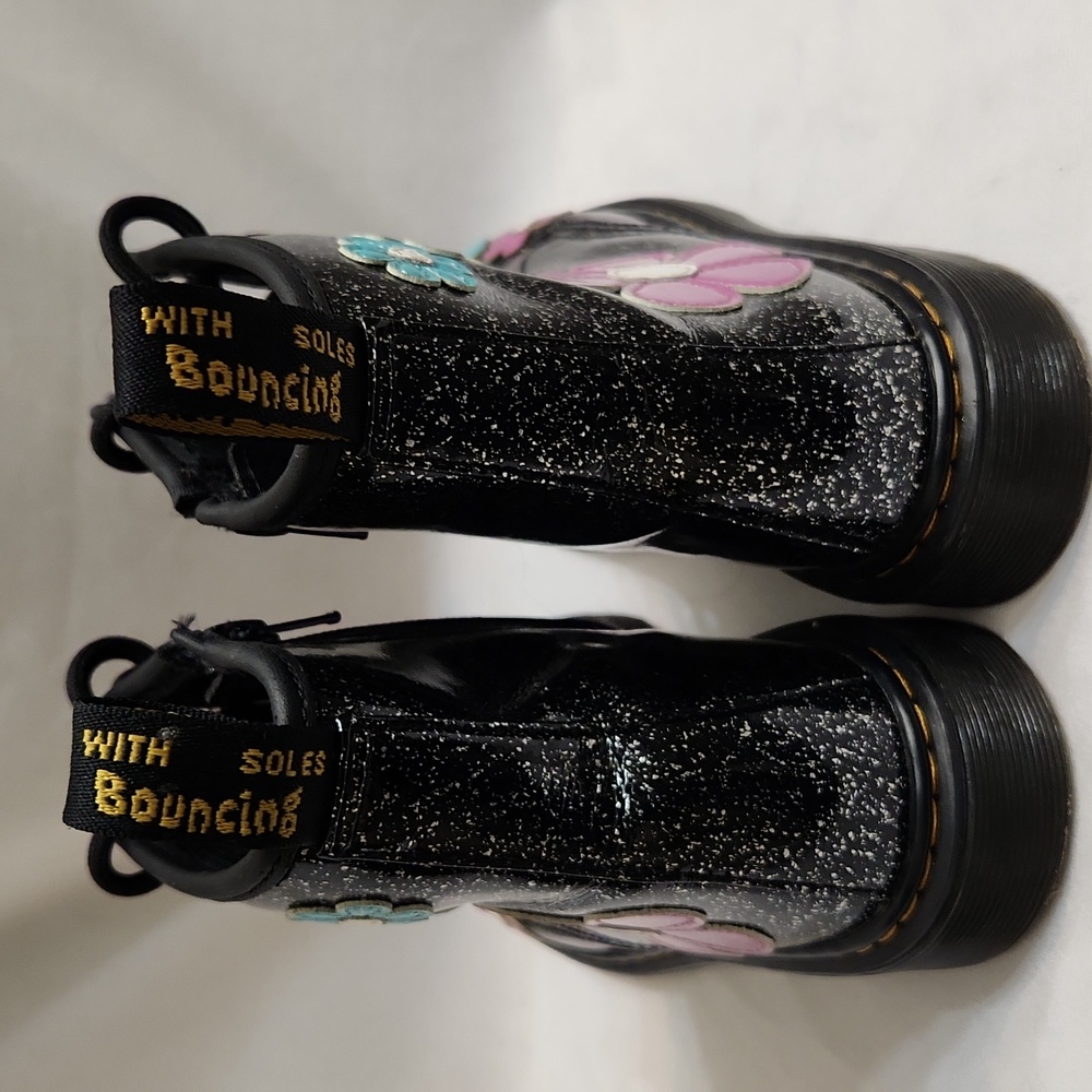 Dr. Martens 1460J Floral Glitter Patent Leather Lace-up boots (size 3) - Picture 8 of 14
